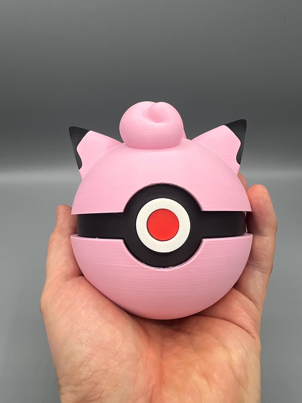 Clefairy Pokeball: 3D Printed Pink Anime Decor