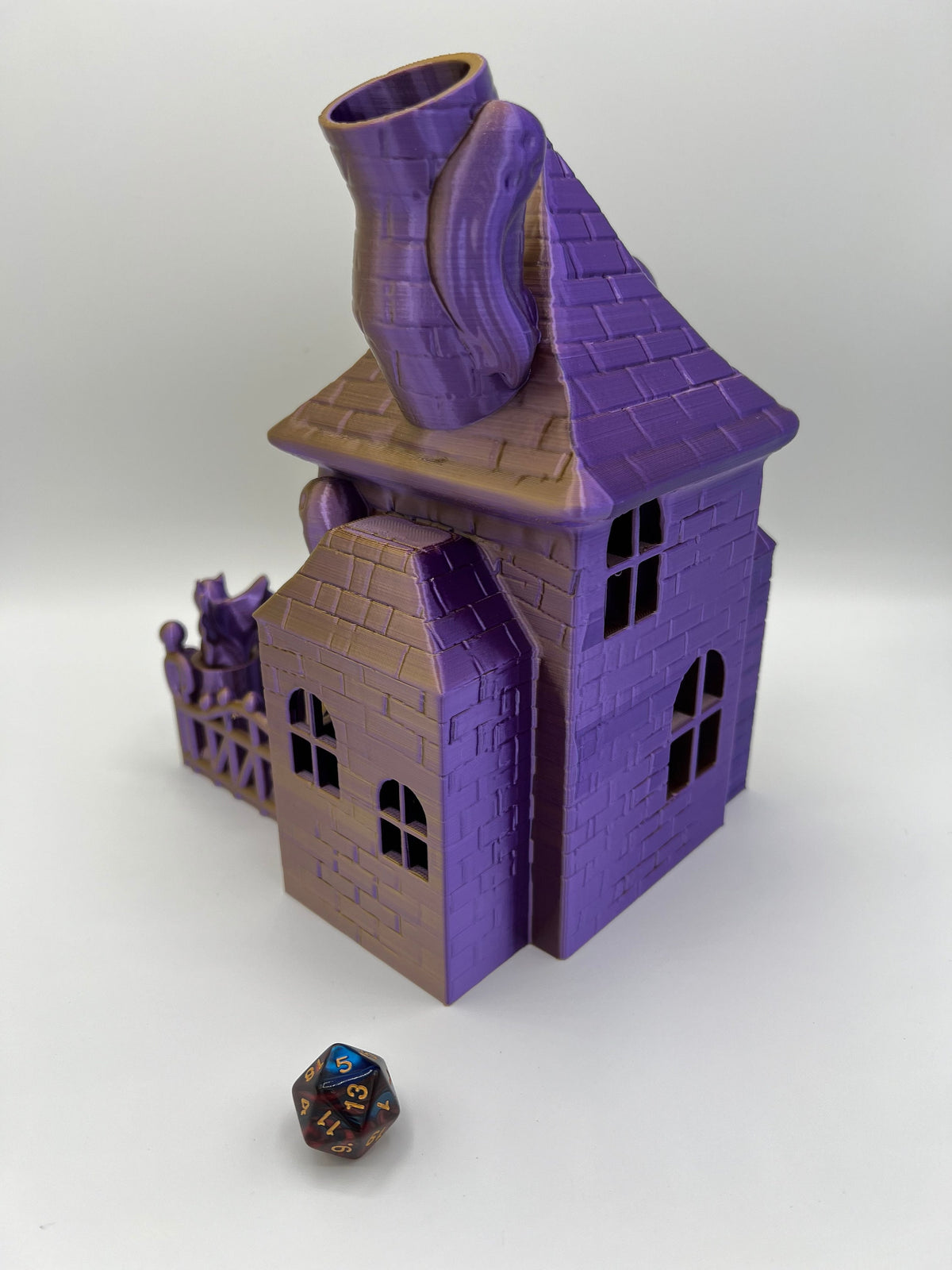 3D Printed Haunted House Dice Tower: DnD Gaming Accessory