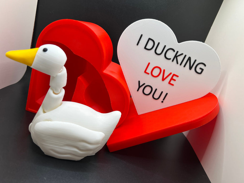 I Ducking Love You | 3D Printed Flexi Duck Gift Set