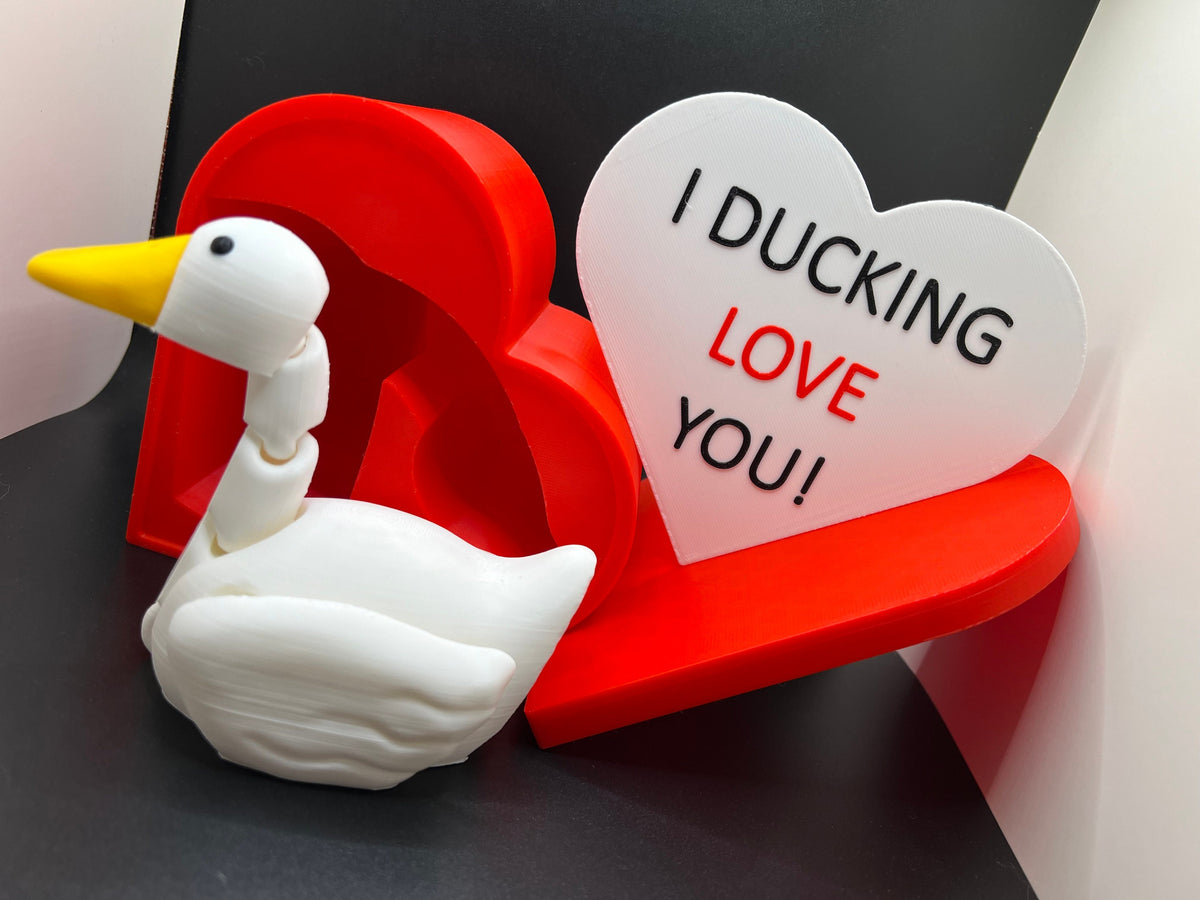 I Ducking Love You | 3D Printed Flexi Duck Gift Set