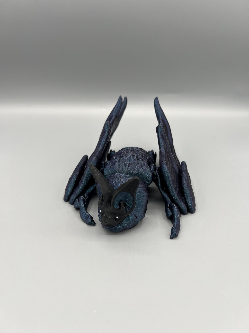 Flexi Bat Figurine: Articulating 3D Printed Burnt Titanium Shimmer Toy