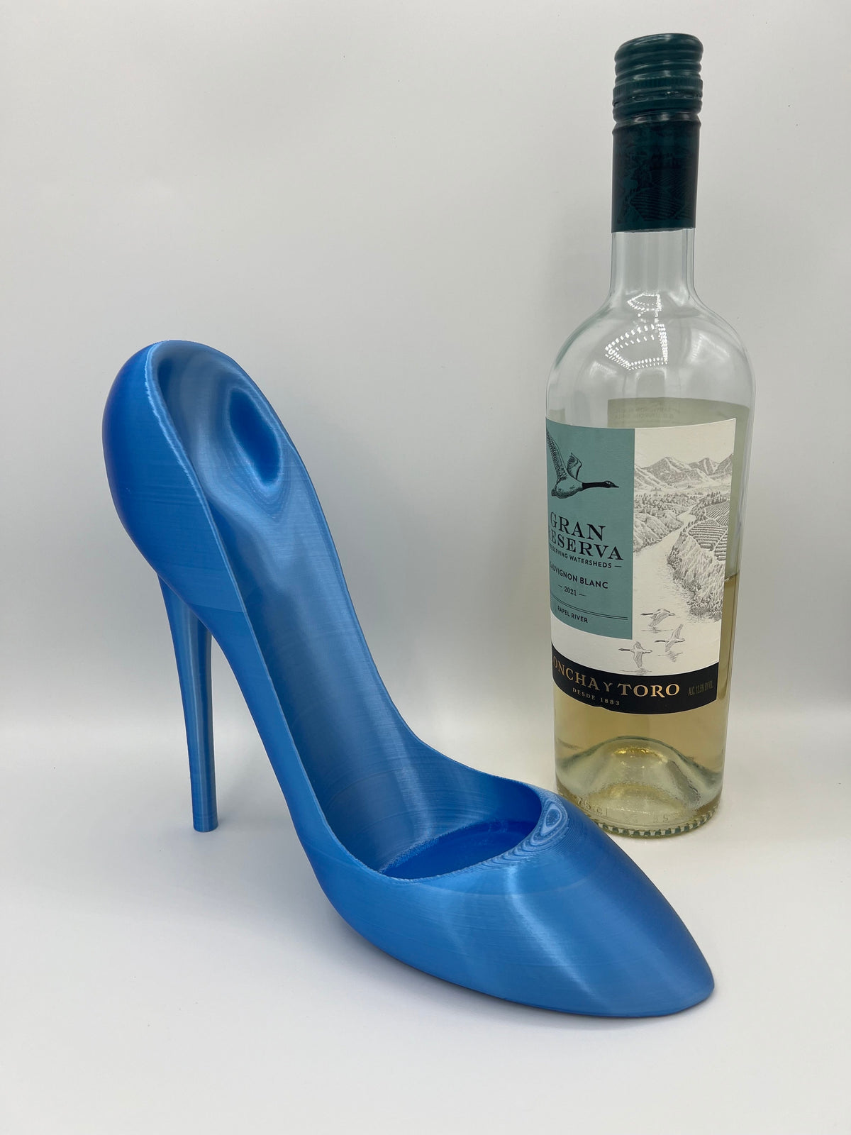 3D Printed Stiletto Heel Wine Bottle Holder: Novelty Drink Accessory