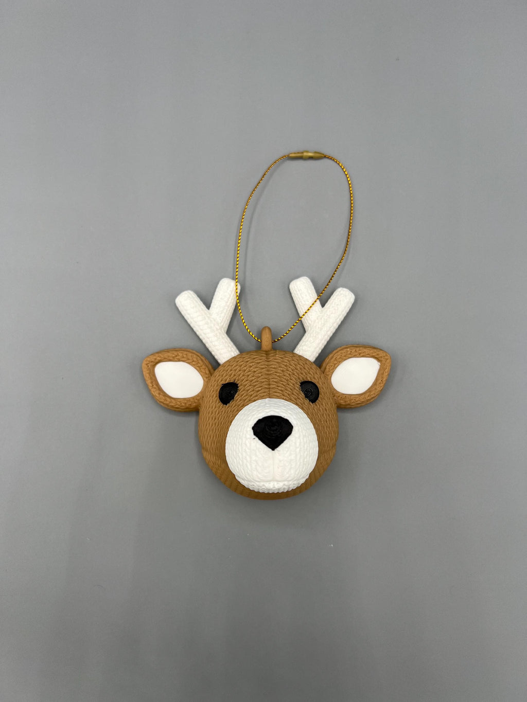 3D Printed Knitted Deer Christmas Ornament: Festive Tree Hanging