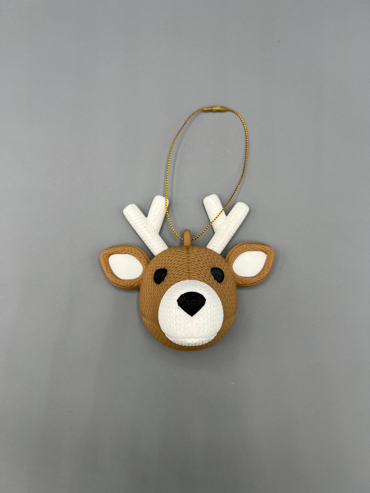 3D Printed Knitted Deer Christmas Ornament: Festive Tree Hanging