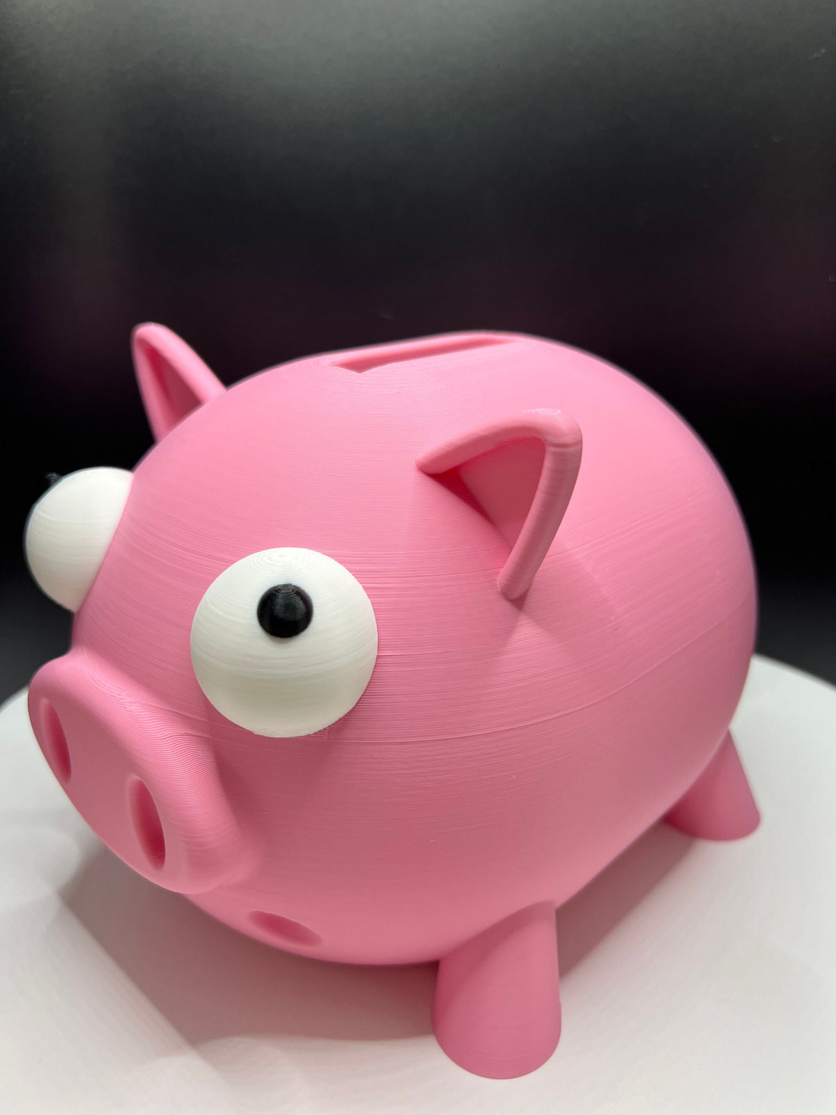 3D Printed Silly Piggy Bank: Pink Coin Storage