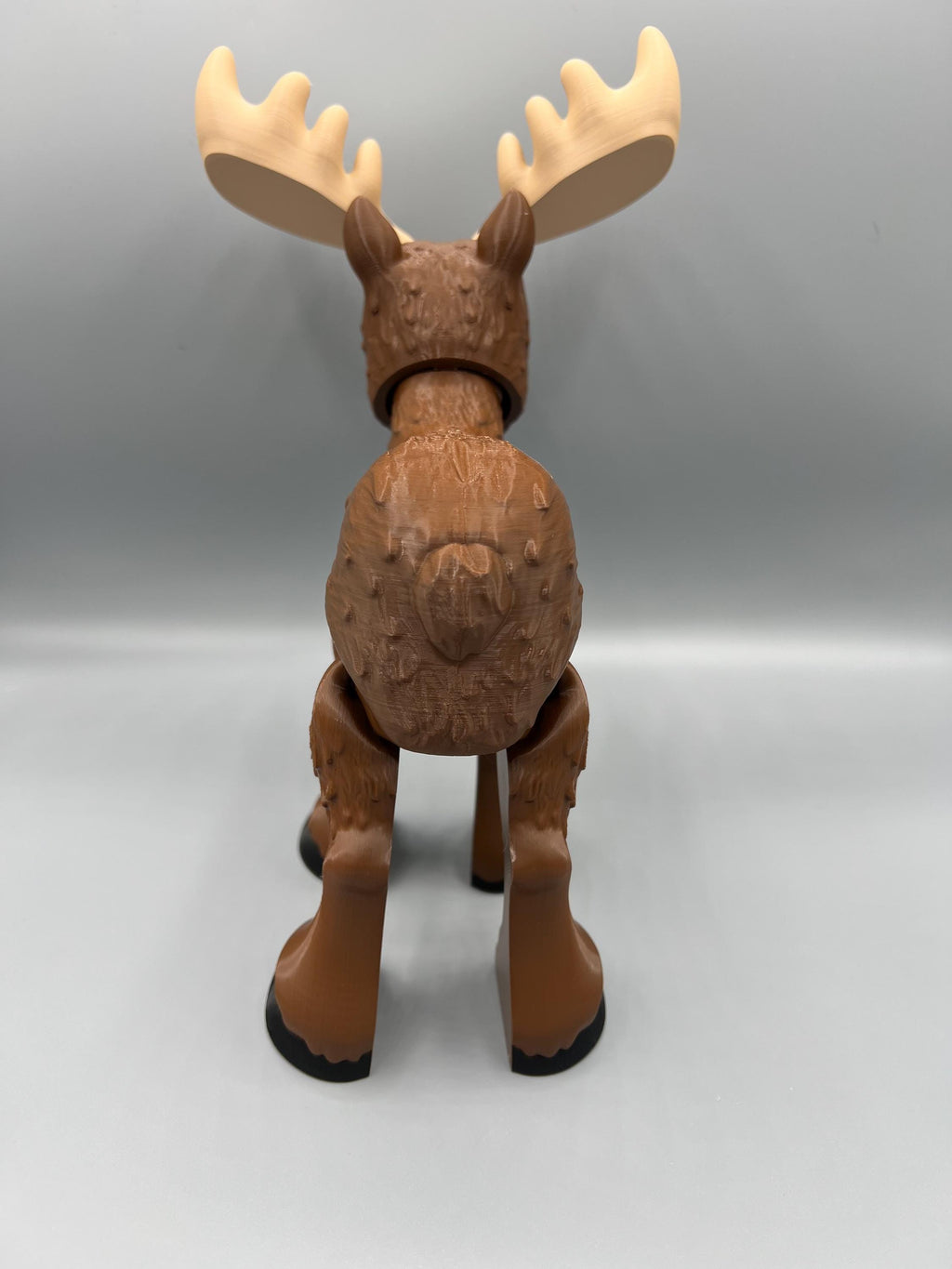 3D Printed Articulating Moose Fidget Toy: Poseable Animal Figurine
