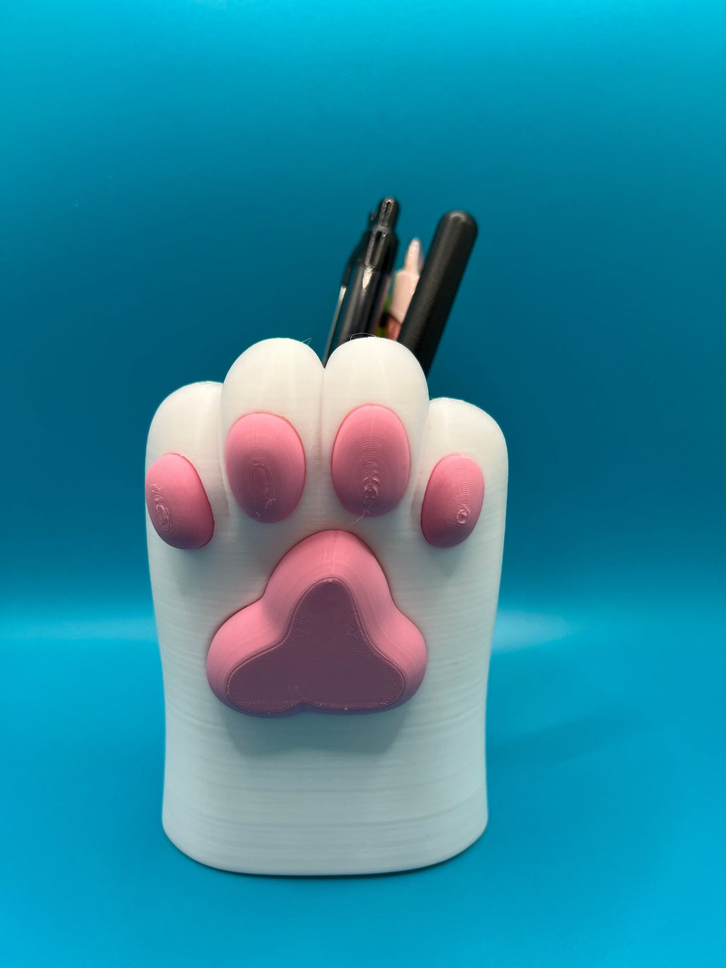 Cat Paw Pen Holder: 3D Printed Kawaii Desk Organizer