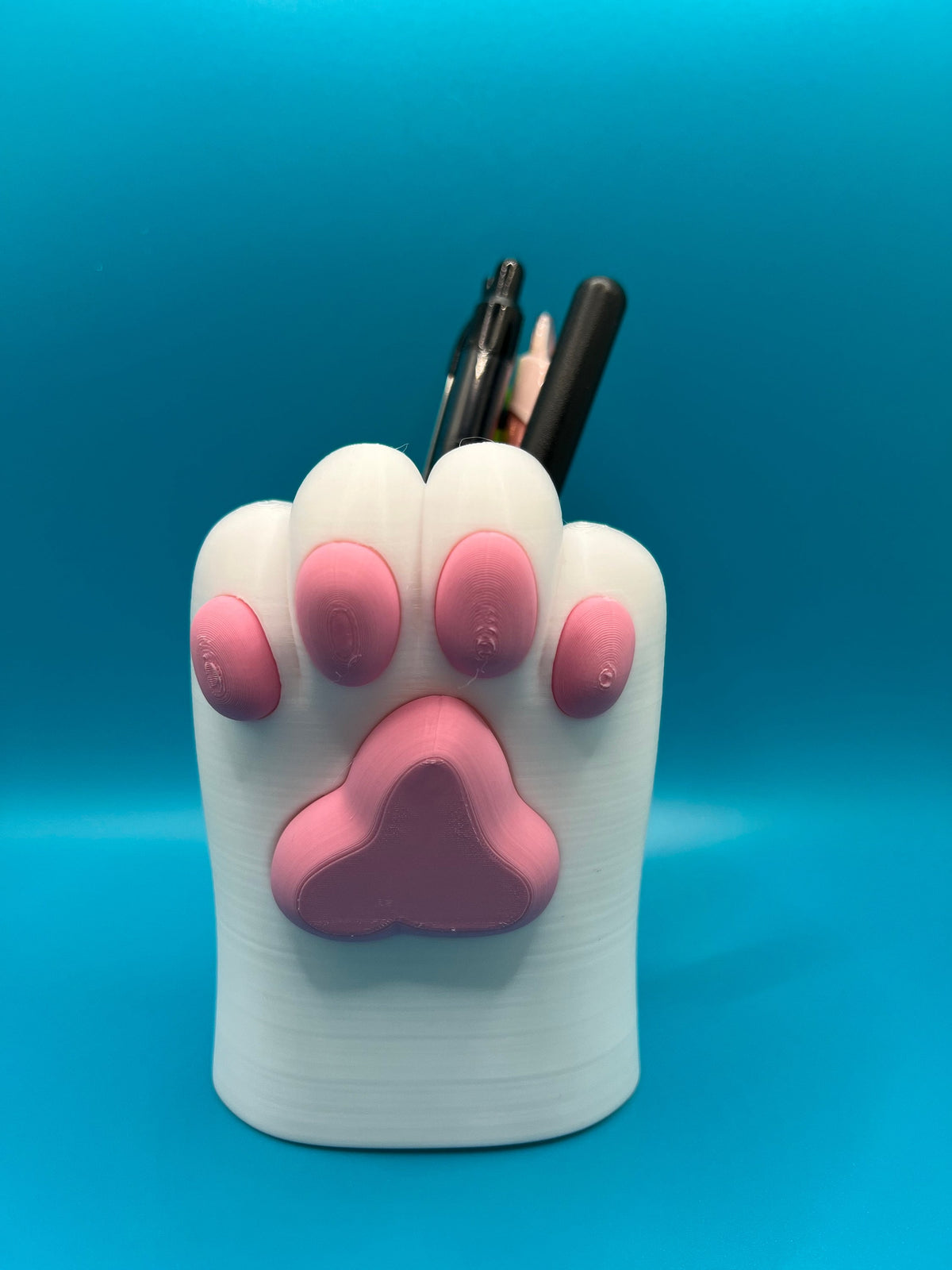 Cat Paw Pen Holder: 3D Printed Kawaii Desk Organizer
