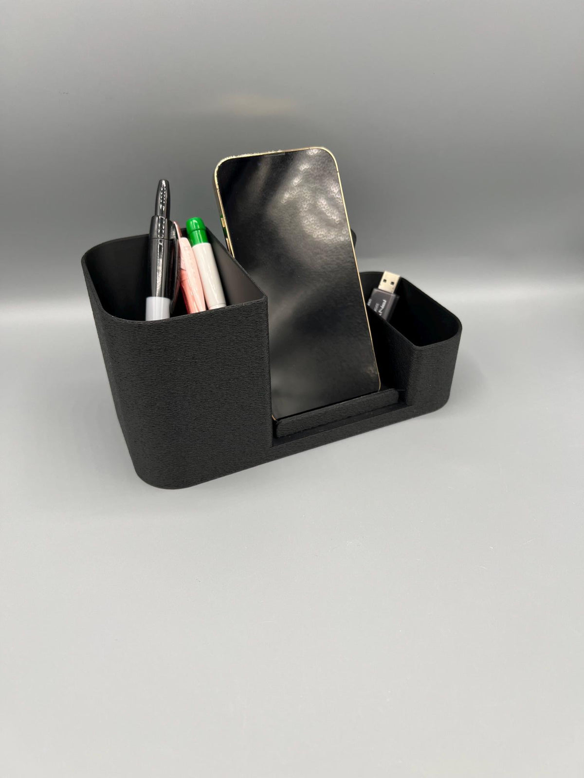 3D Printed Phone Stand Organizer | Desk Accessory with Pen Holder
