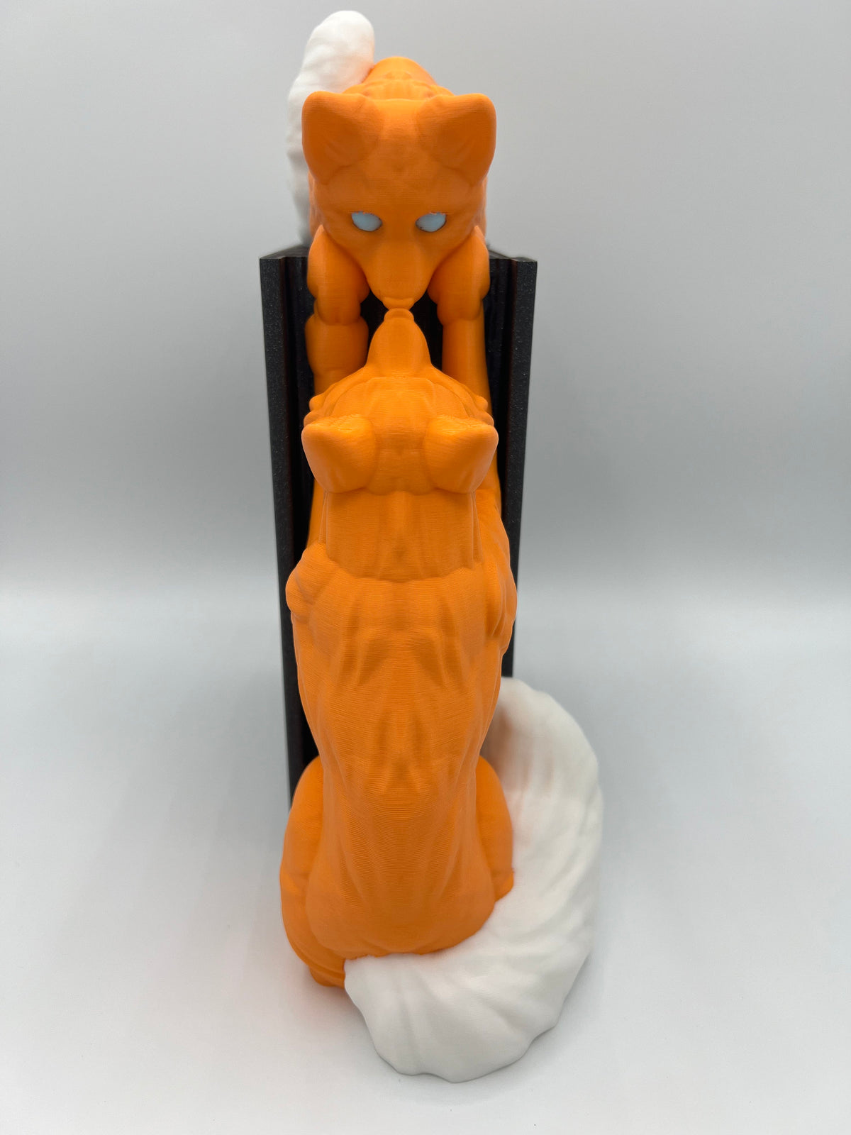 Twin Fox Book Nook: 3D Printed Bookshelf Decor with Secret Compartment