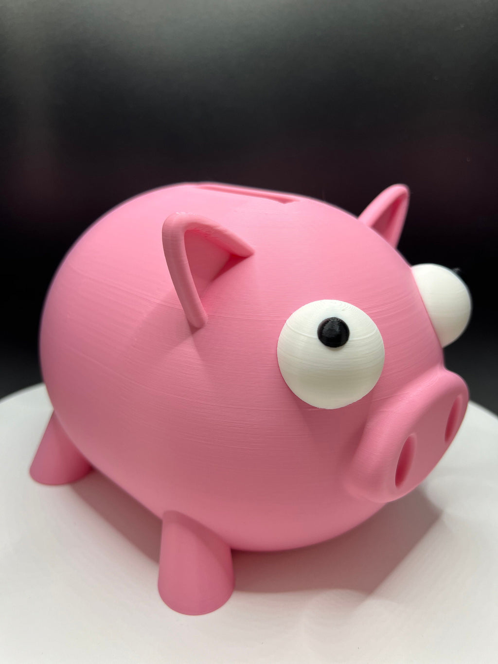 3D Printed Silly Piggy Bank: Pink Coin Storage