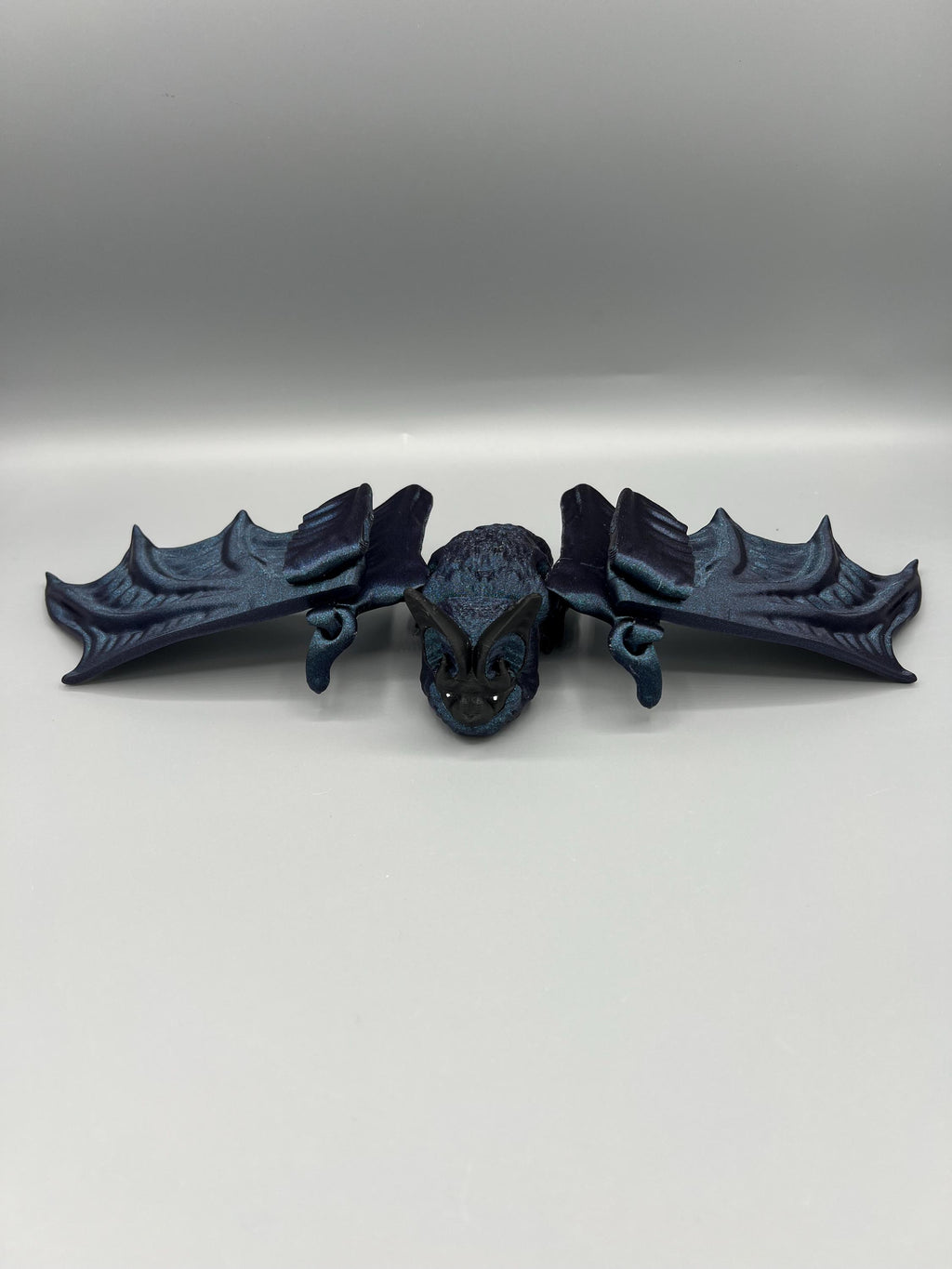Flexi Bat Figurine: Articulating 3D Printed Burnt Titanium Shimmer Toy