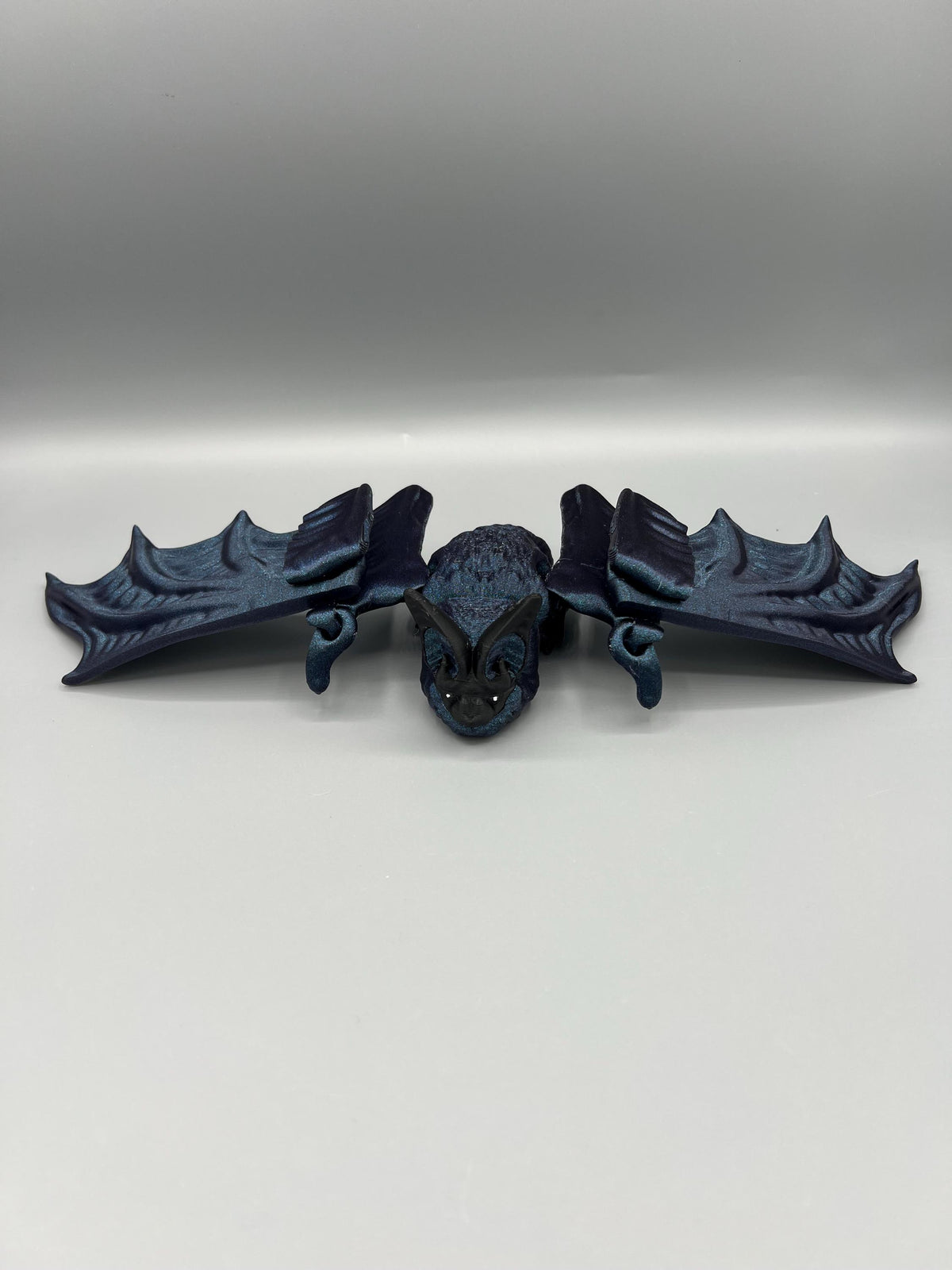 Flexi Bat Figurine: Articulating 3D Printed Burnt Titanium Shimmer Toy