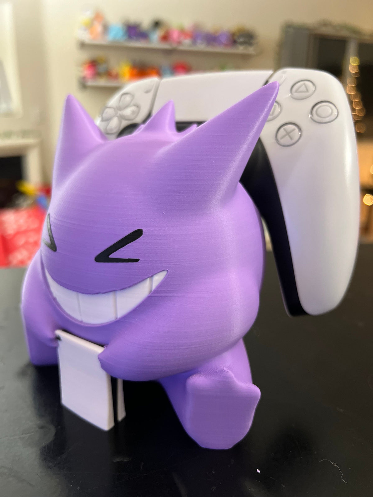 Gengar PS5 Controller Stand | 3D Printed Pokemon Gaming Accessory