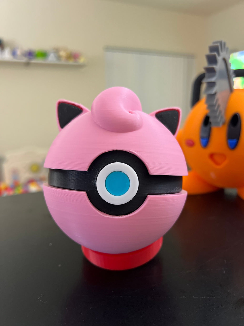 Jigglypuff Pokéball: 3D Printed Pokémon Collectible