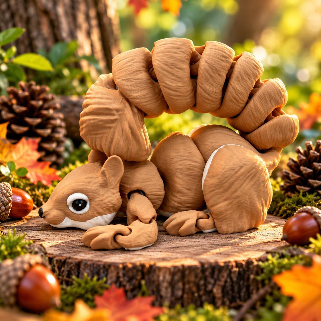 3D Printed Articulating Squirrel: Poseable Fidget Toy