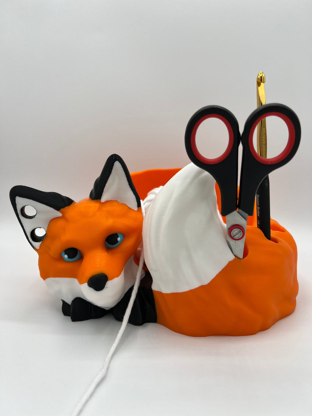 3D Printed Fox Yarn Bowl: Crochet & Knitting Accessory Organizer