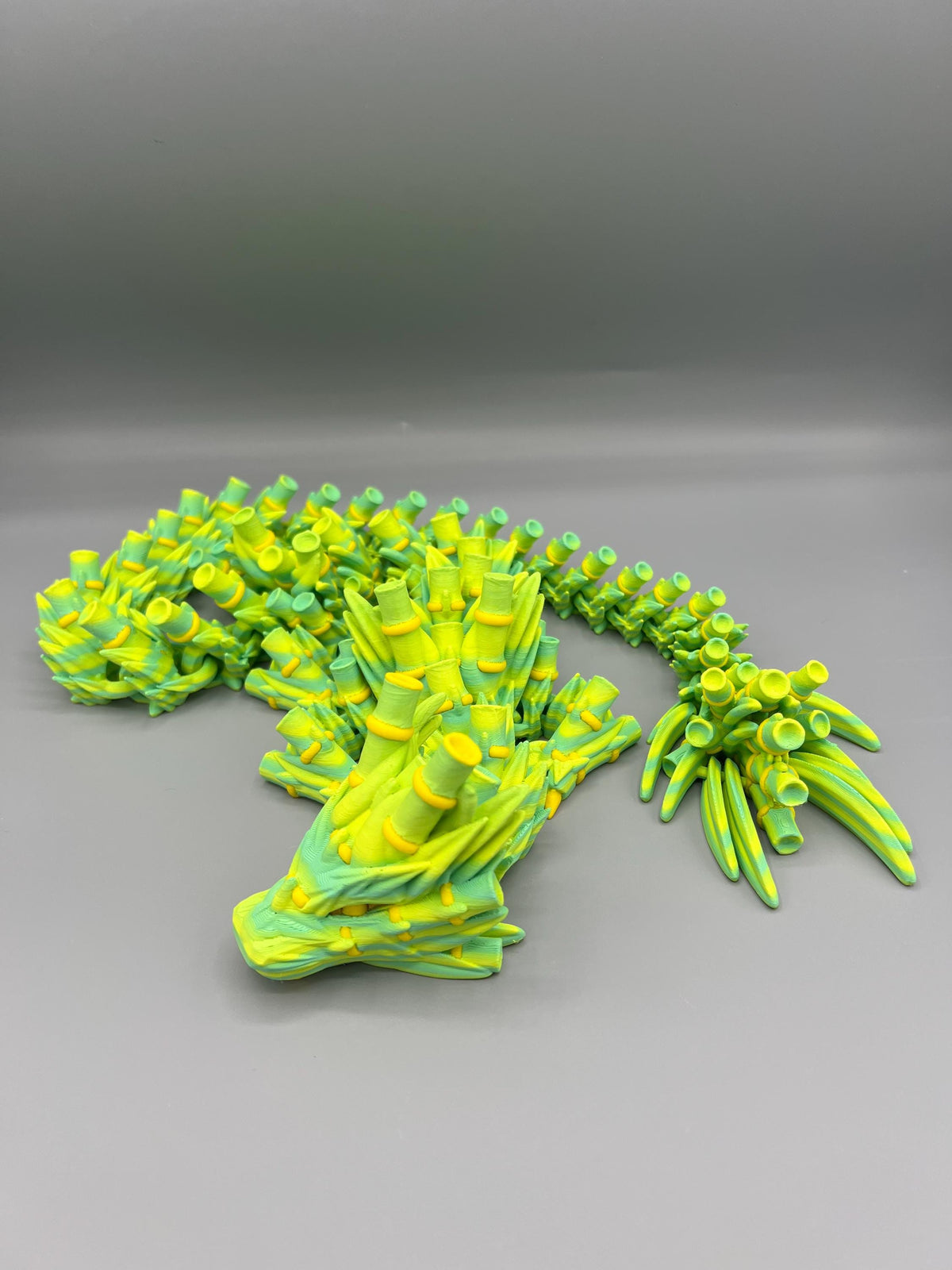 31" Articulating Bamboo Dragon: 3D Printed Fantasy Desk Toy