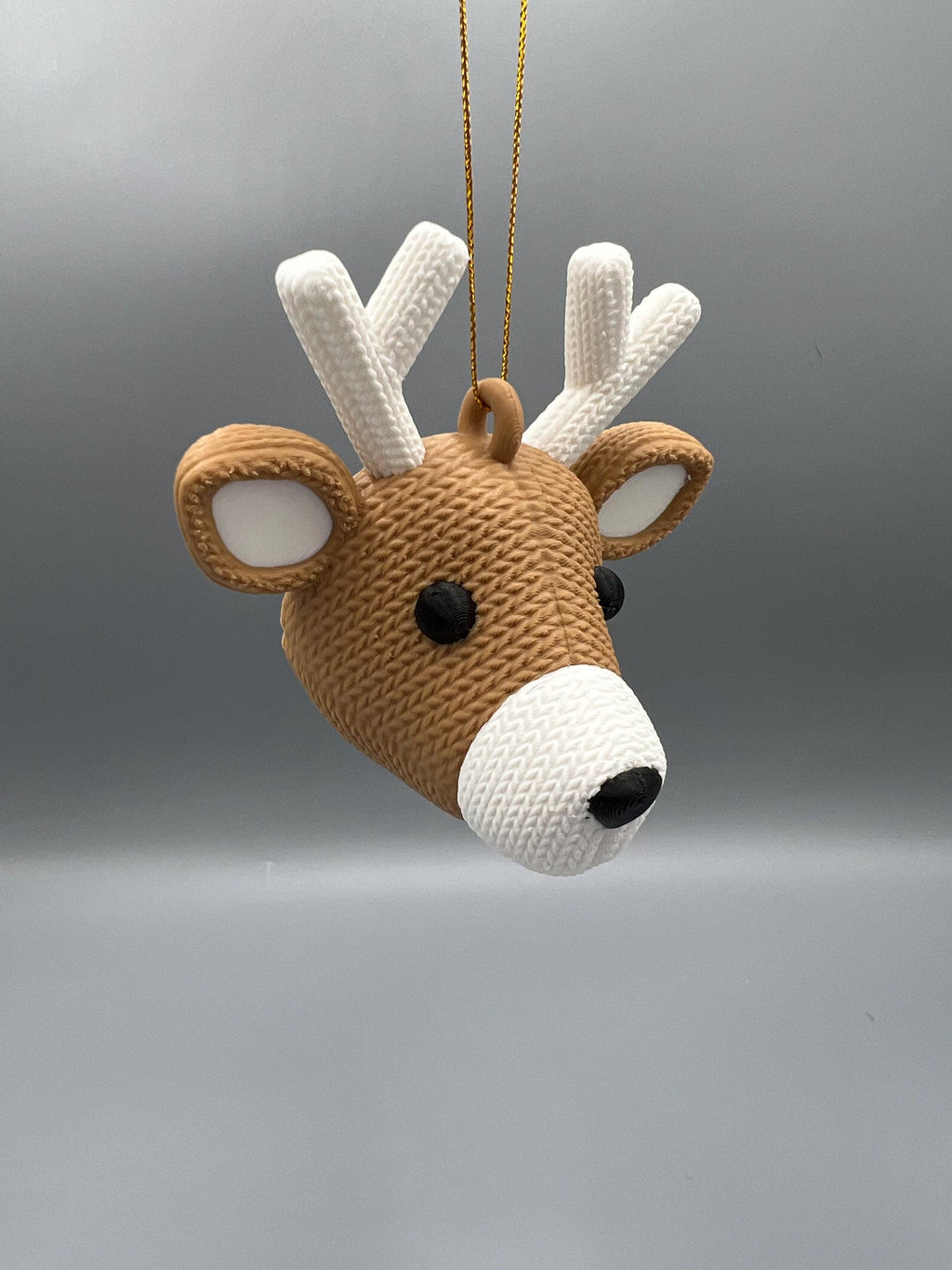 3D Printed Knitted Deer Christmas Ornament: Festive Tree Hanging