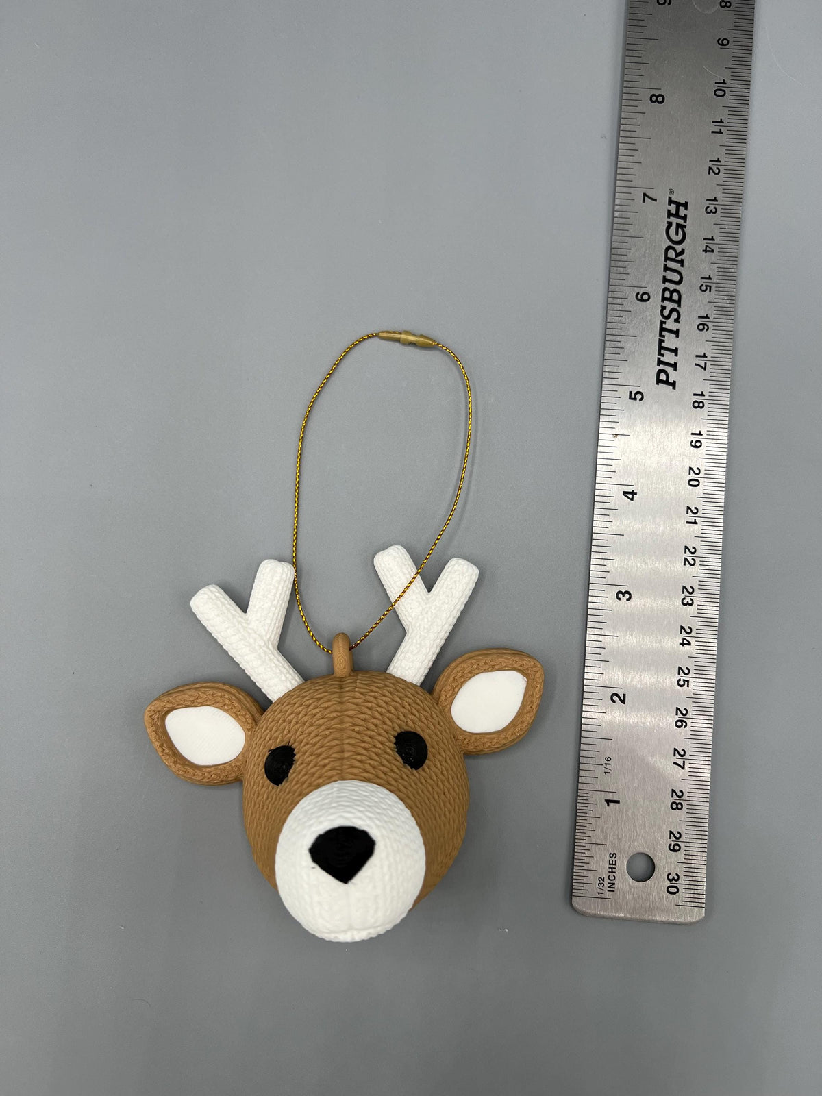 3D Printed Knitted Deer Christmas Ornament: Festive Tree Hanging