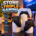 Stone Triple Gaming Controller Stand: Playstation, Xbox, Switch