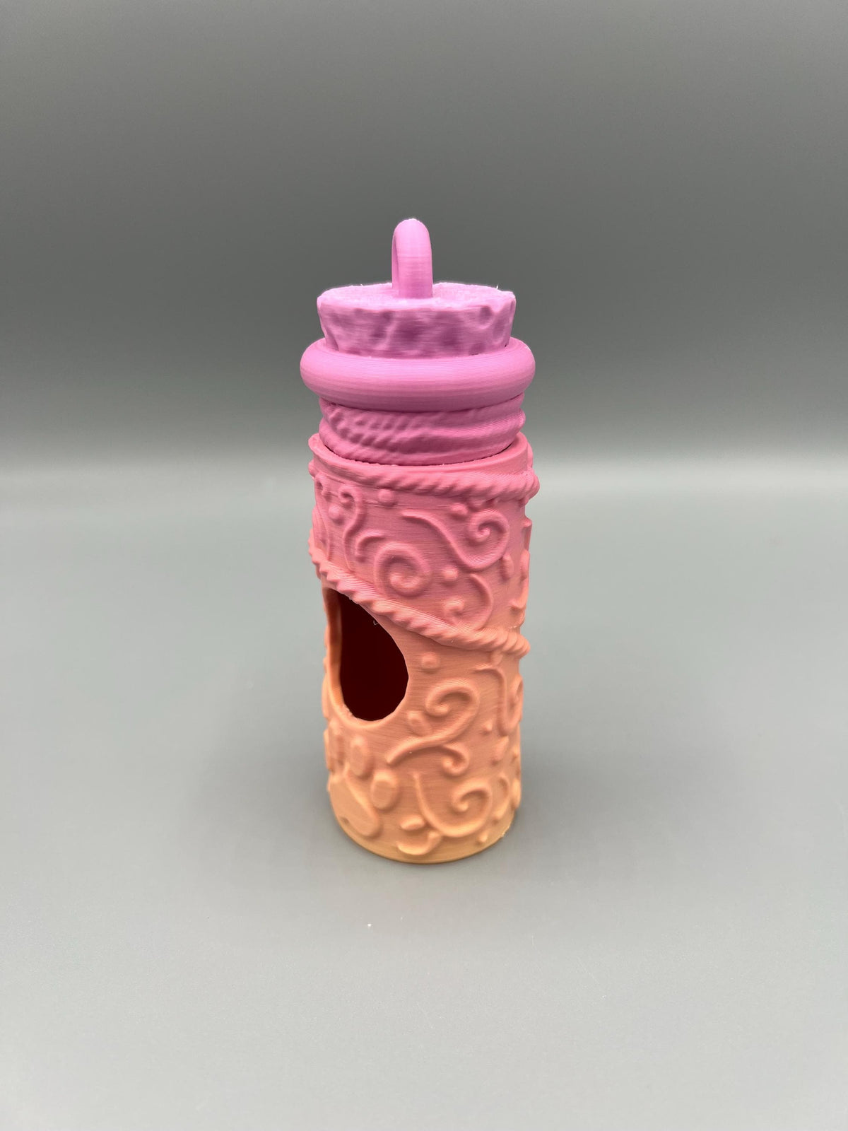 3D Printed Dog Poop Bag Holder: Paw Print Design, Carabiner Clip