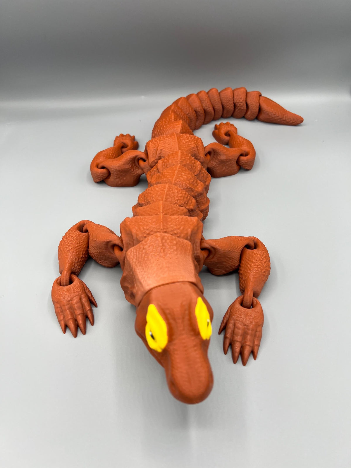 Articulating 3D Printed Komodo Dragon Toy - 23 in Flexi Fidget