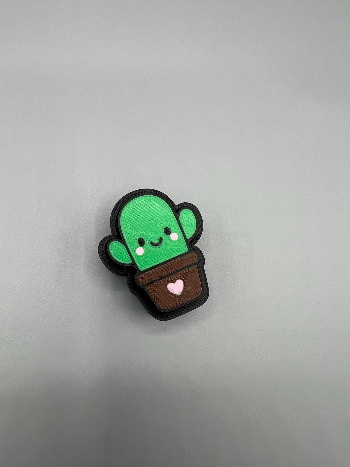 Heartful Happy Cactus Clicker – 3D Printed Fidget Toy & Sensory Toy