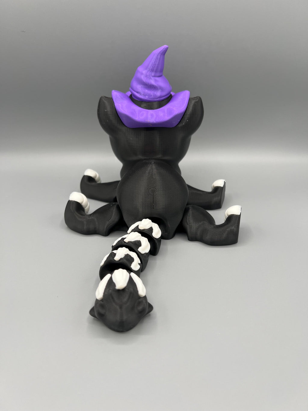 3D Printed Halloween Cat Fidget Toy: Articulating Black Cat Decor