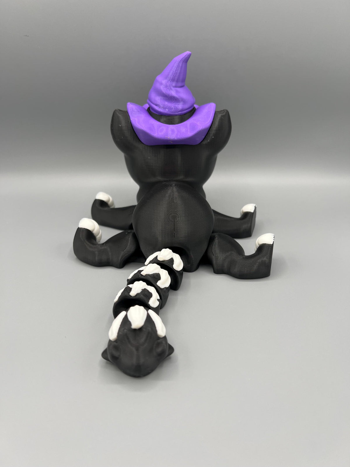 3D Printed Halloween Cat Fidget Toy: Articulating Black Cat Decor