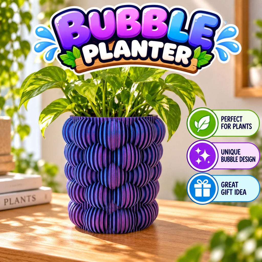 3D Printed Bubble Planter: Color-Changing Silk Filament, Drainage