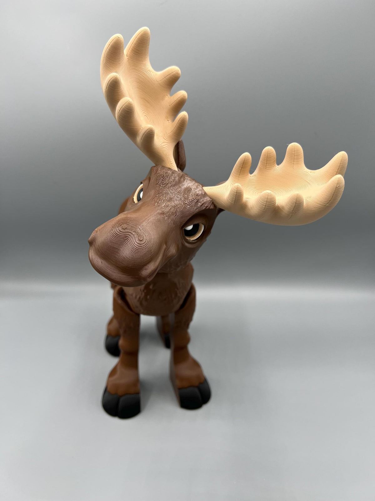 3D Printed Articulating Moose Fidget Toy: Poseable Animal Figurine