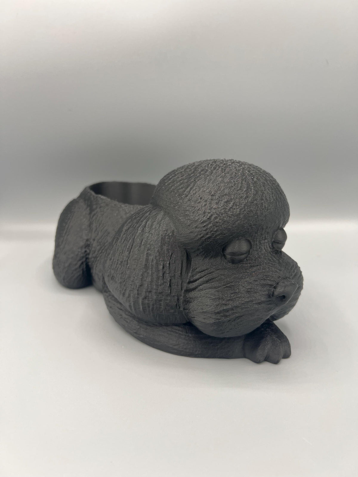 Sleepy Poodle Planter: 3D Printed Dog Succulent Planter
