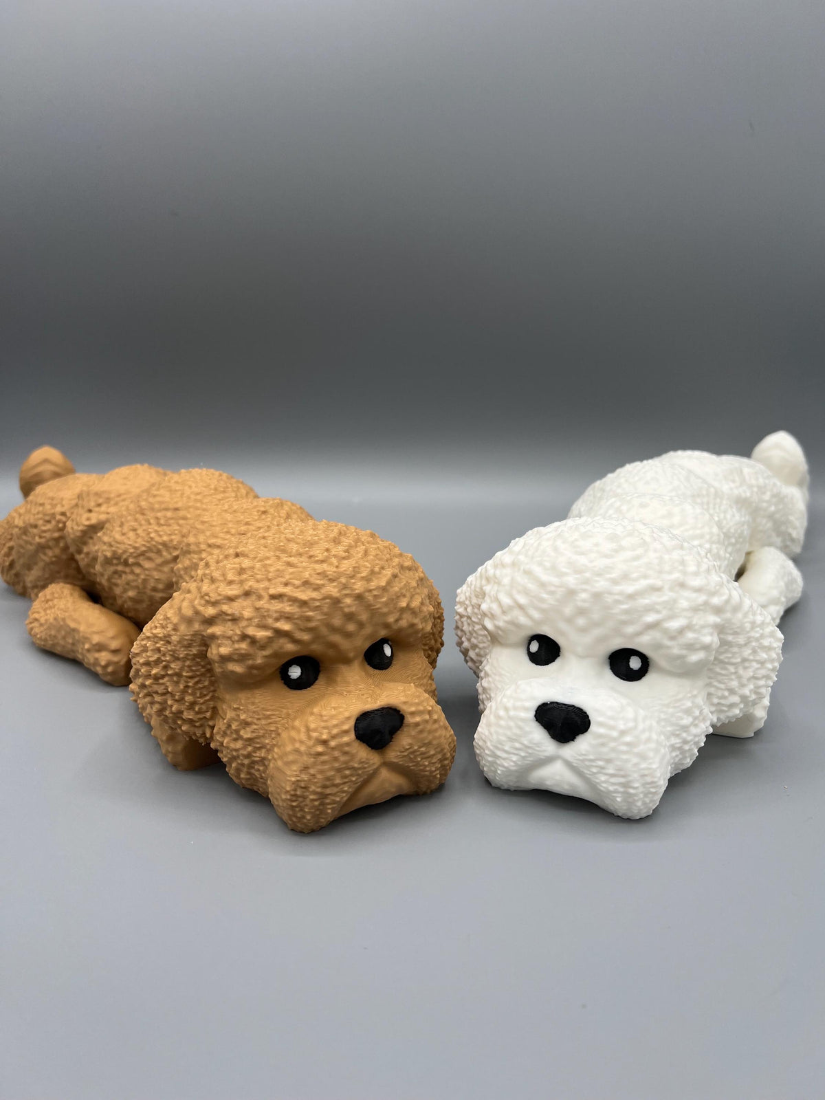 Articulating 3D Printed Bichon Frise Toy: Flexible Dog Lover Gift