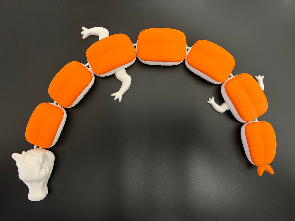 Articulating Sushi Dragon: 3D Printed Flexible Toy (20 Inches)