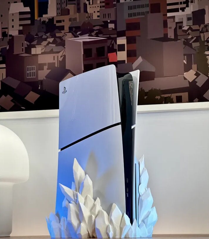 PS5 Slim Crystal Dock Station | 3D Printed Gaming Console Stand