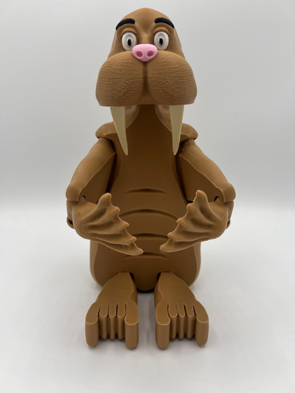 3D Printed Articulating Walrus Toy: Flexible Fidget, Kawaii Sea Animal