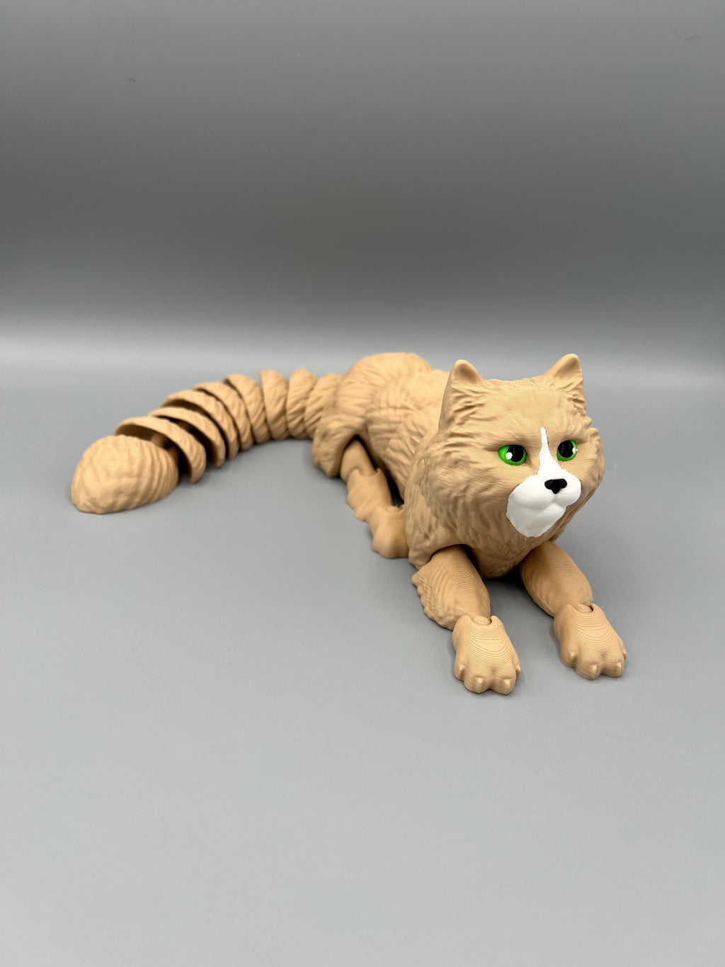 3D Printed Flexi Cat Toy: Articulating Long-Haired Fidget