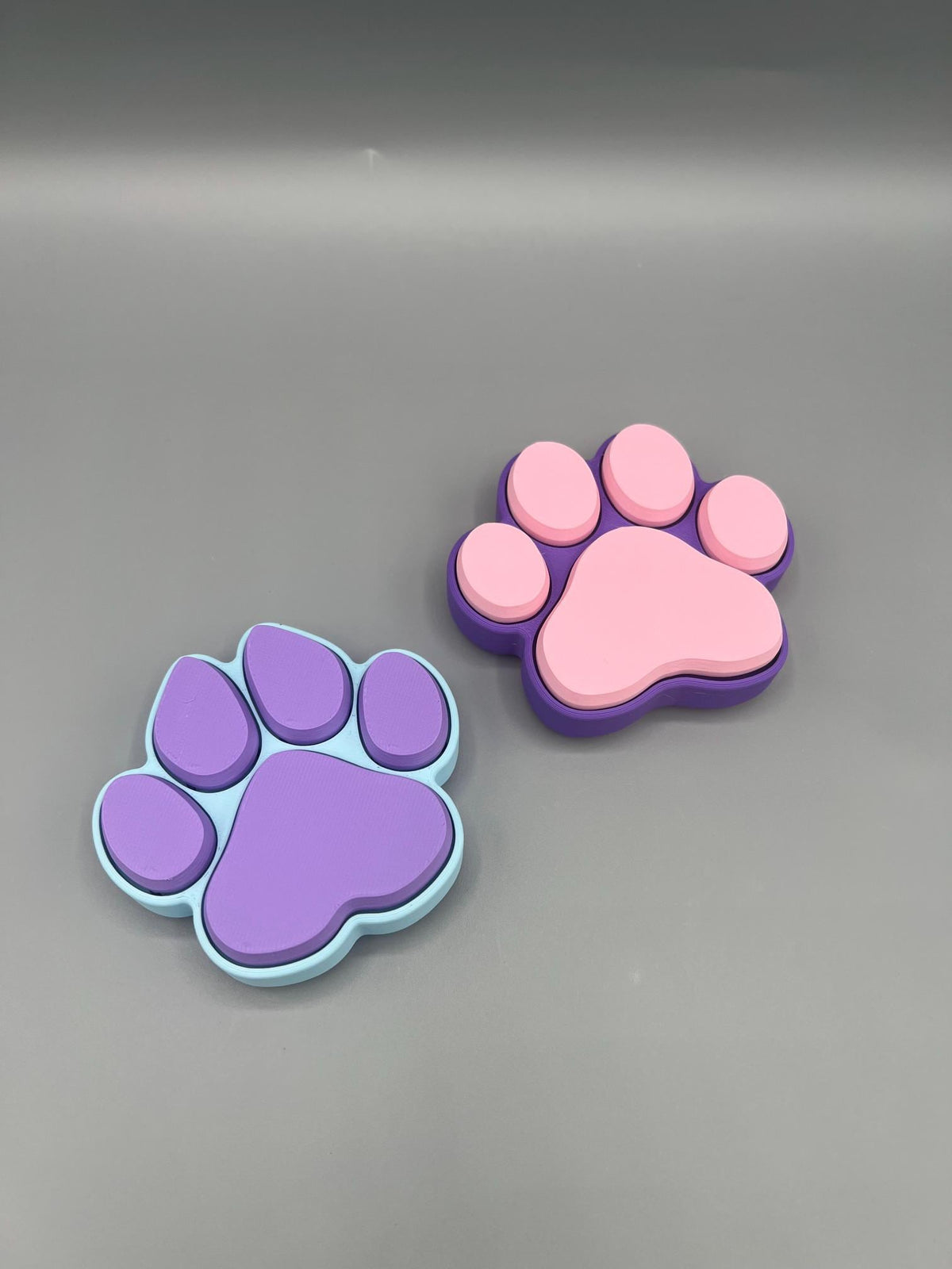 3D Printed Cat or Dog Paw Clicker Fidget Toy, 5 Switch Paw Fidget, ASMR Clicker, Sensory Toy, Pet Lover Gift, Customizable Keychain