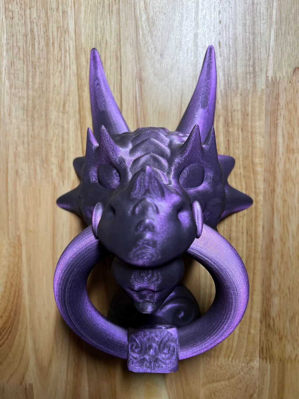 3D Printed Dragon Door Knocker: Medieval Home Decor