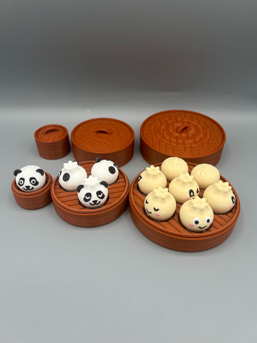 3D Printed Bao Dumpling Clicker Toy, Panda Bao Fidget, Cute Dumpling Fidget Toy, Travel Clicker, Kawaii Desk Toy, Collectible Gift