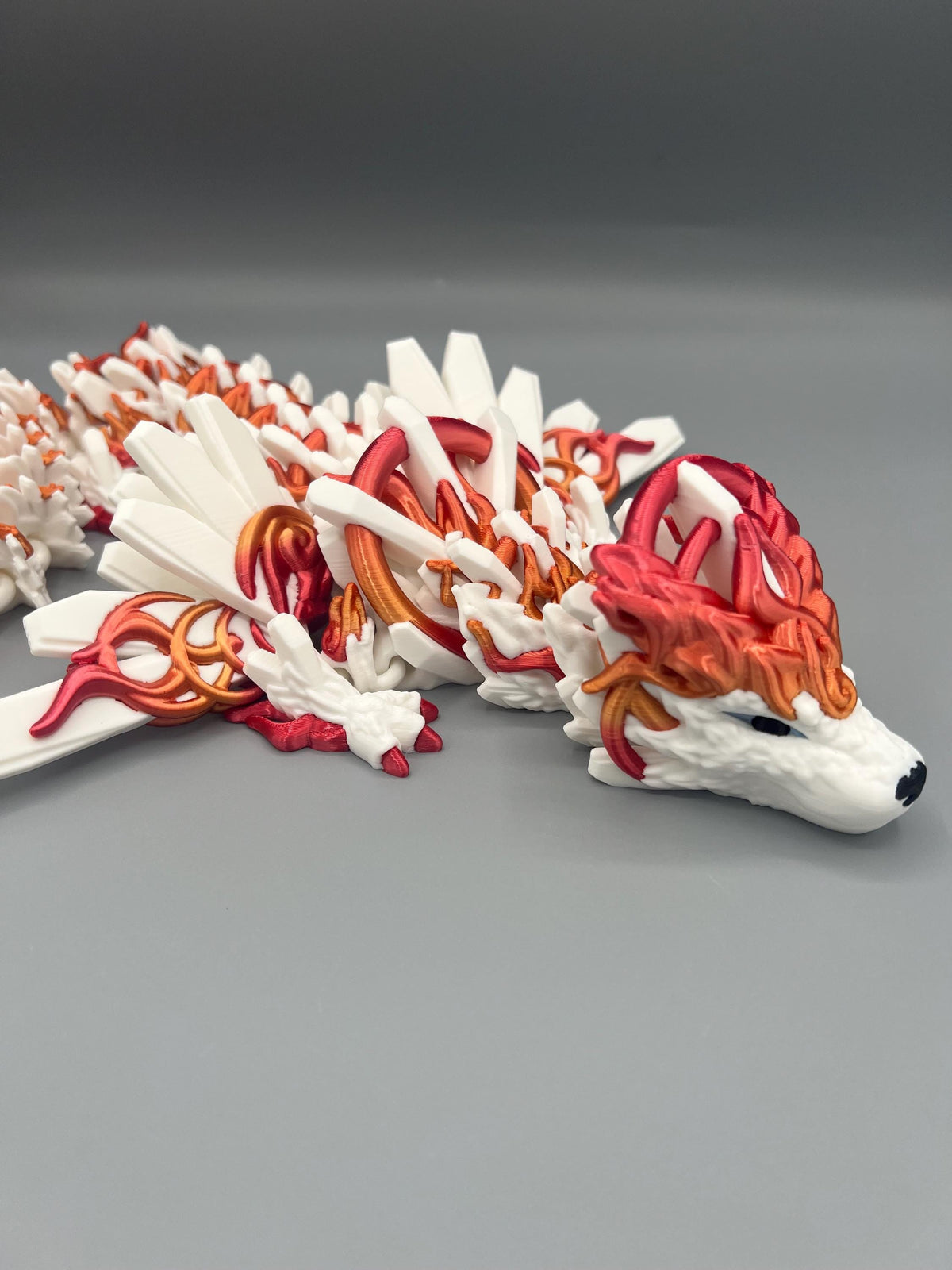 3D Printed Articulating Solar Dragon | 32" Fantasy Fidget Toy