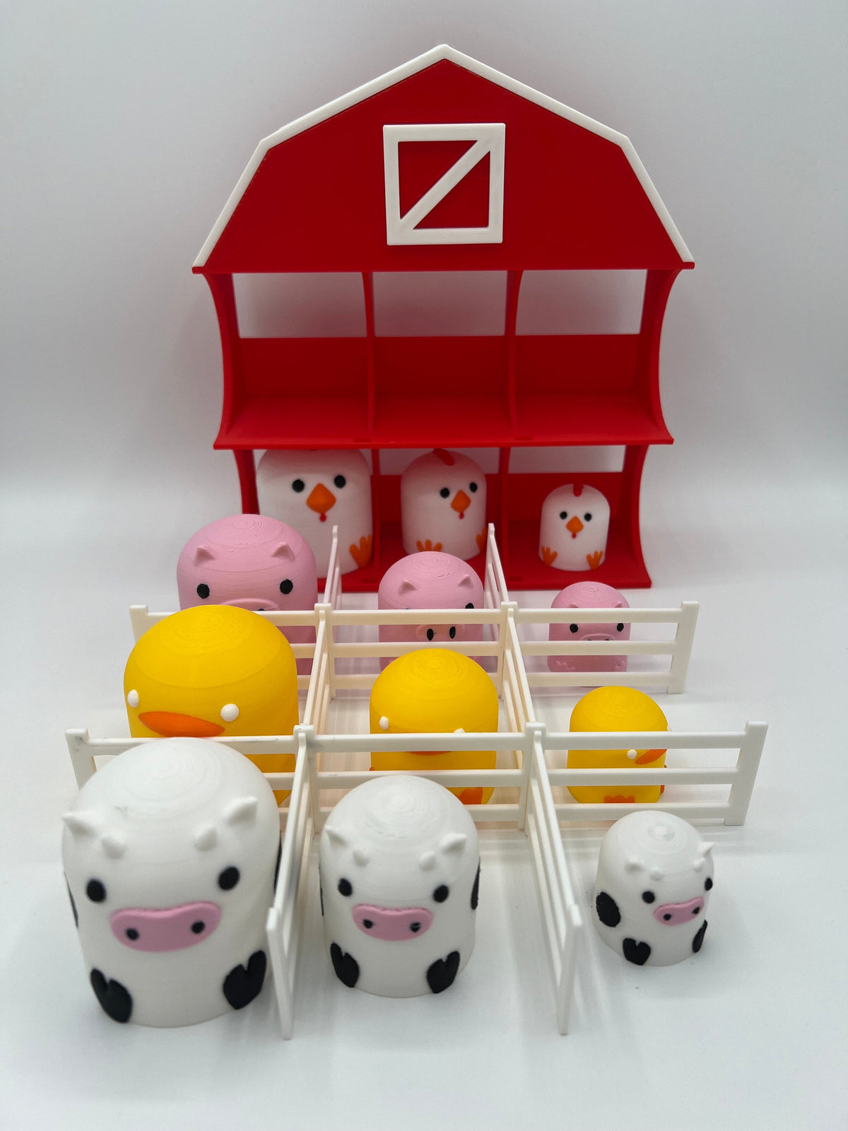Tic Tac Stack Farm Animal Game: Stacking Toy with Barn