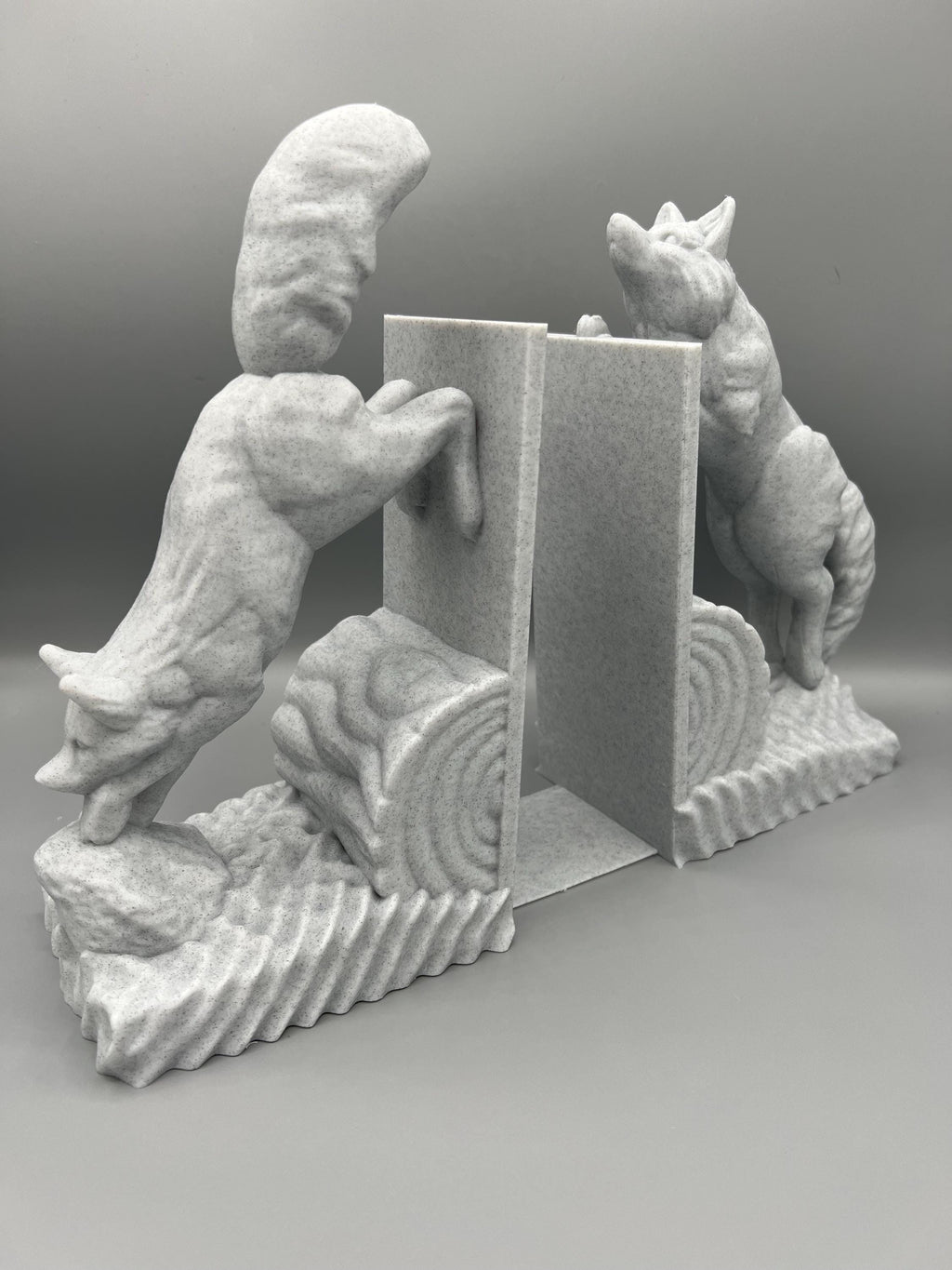 3D Printed Jumping Fox Bookends: Books & Game Storage