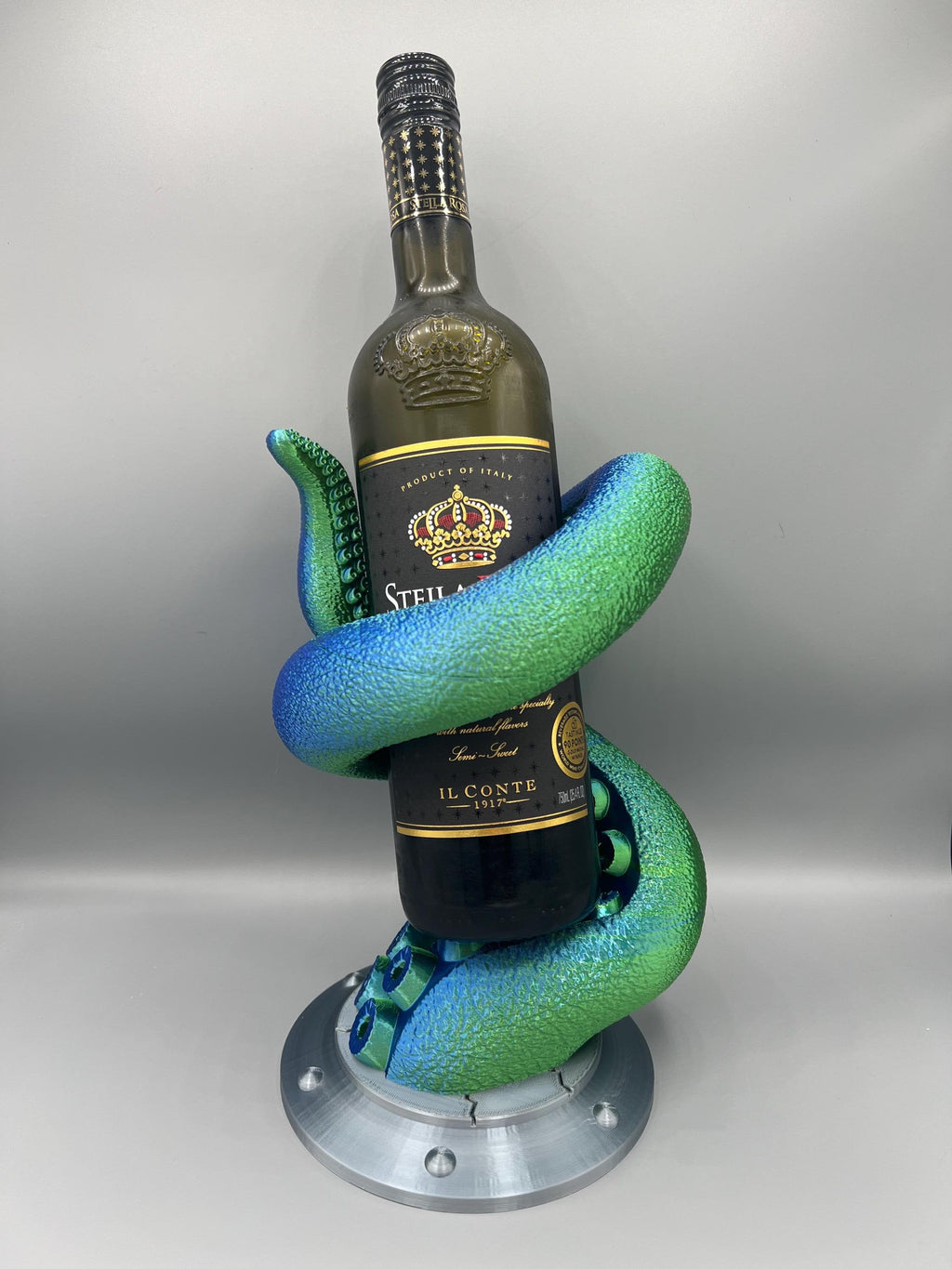Octopus Tentacle Wine Bottle Holder: 3D Printed Nautical Decor