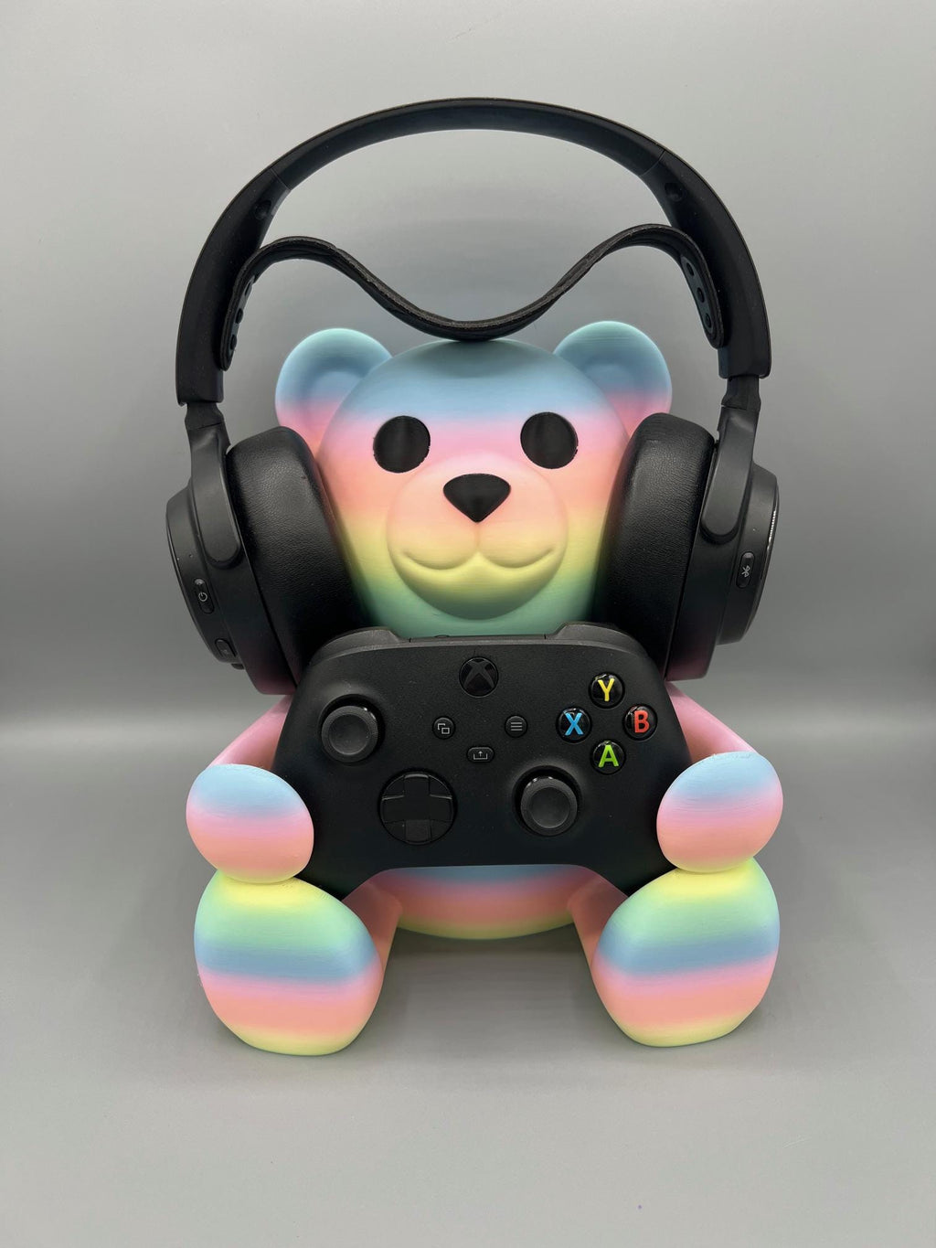 Cute Gummy Bear Gaming Controller Stand & Headset Holder | 3D Printed Controller Display | PS5 Xbox Switch Pro Controller Stand | Game Setup
