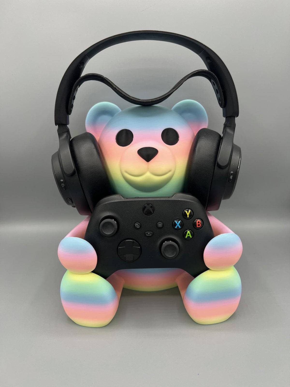 Cute Gummy Bear Gaming Controller Stand & Headset Holder | 3D Printed Controller Display | PS5 Xbox Switch Pro Controller Stand | Game Setup