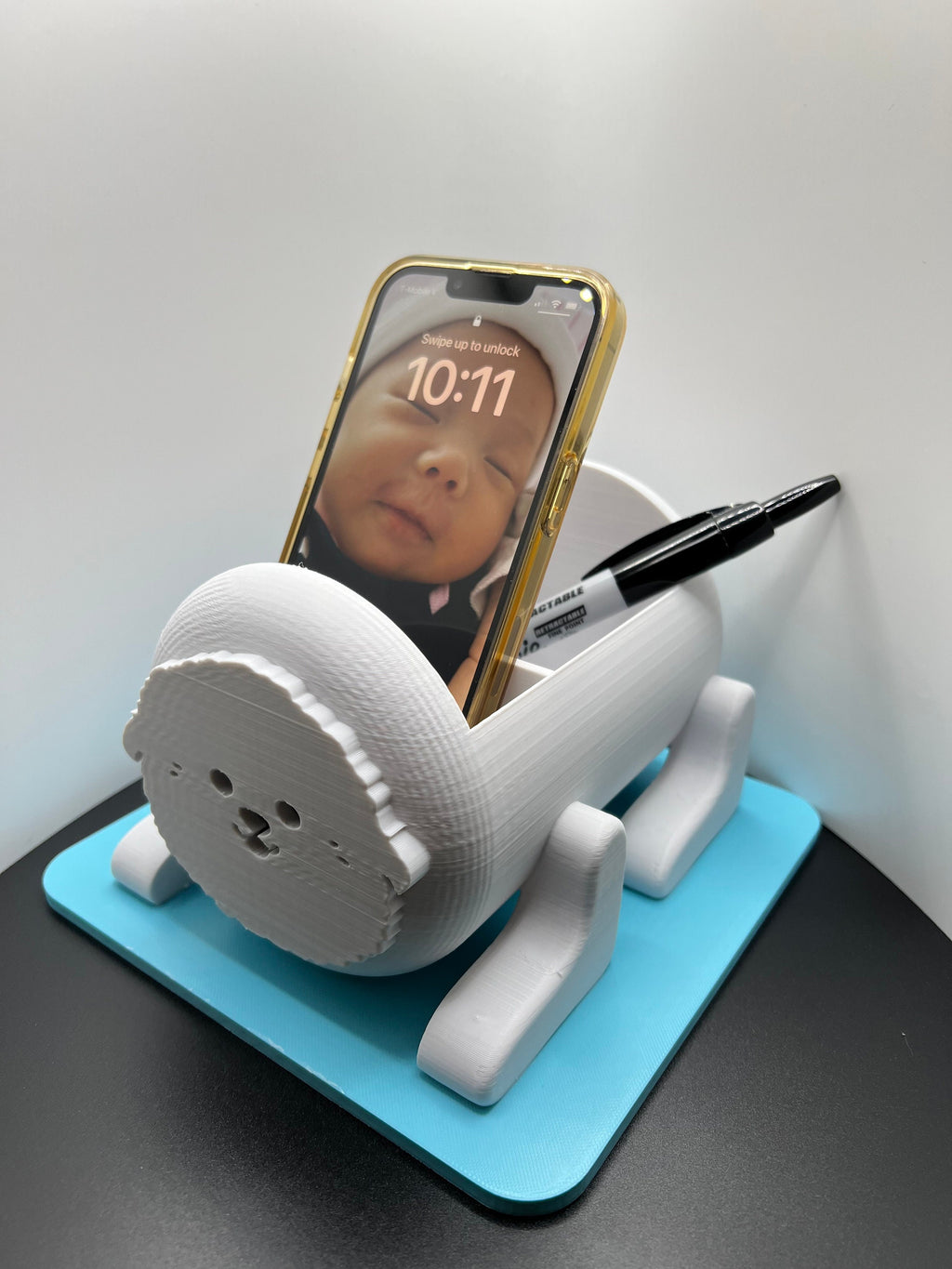 3D Printed Bichon Desk Organizer: Dog Lover Gift