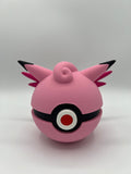Clefable Pokeball - Pokemon Pokeball - Clefable 3D - Pokemon Fanart - Pokeball Figurine - Clefable Pokemon Model - Gift for Pokemon Fans