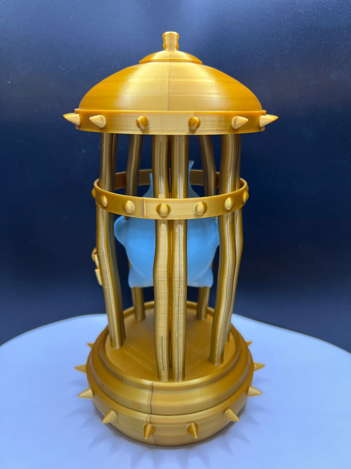 Luma in Gold Cage: Super Mario Fan Gift, 3D Printed Desk Ornament